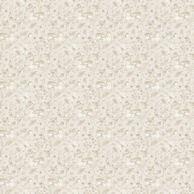B&Q -  Eco-Friendly Beige Rabbit Wallpaper