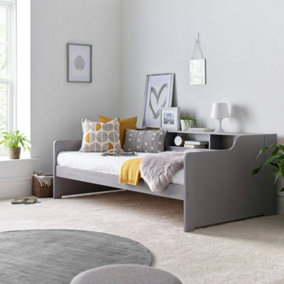 Rest Relax Trent Wooden Guest Single Bed Grey from B&Q