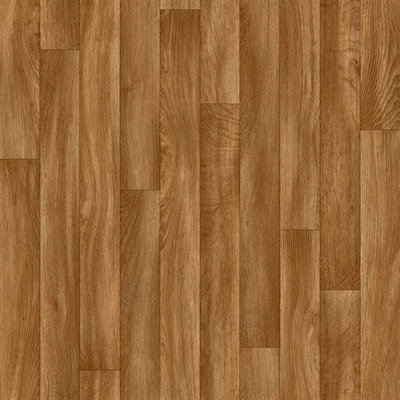  - Dark Brown Wood Effect Vinyl Flooring For LivingroomHallways2mm Textile Backing Vinyl Sheet -1M(3'3") X 4M(13'1")-4M²