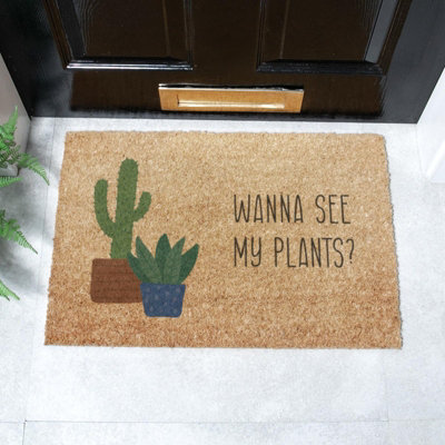 B&Q -  Wanna See My Plants Doormat (60 X 40Cm)