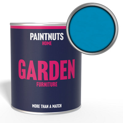 Paintnuts Garden Furniture Fence Shed Table Chairs For Wood Metal & Plastic Weatherproof Gloss PaintLight Blue1L (Ral5012) from B&Q