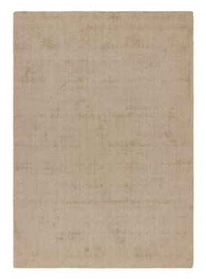 Beige Modern Plain RugHandmade RugAnti-Shed RugBeige Rug For BedroomLiving Room& Dining Room-200Cm (Circle) from B&Q