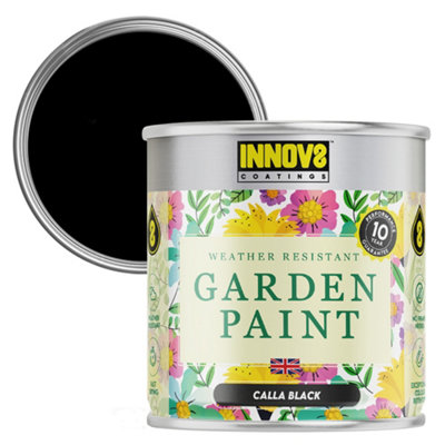 Innov8 Coatings Calla Black Garden Paint - 750ml - Silk Satin Finish - Image 3