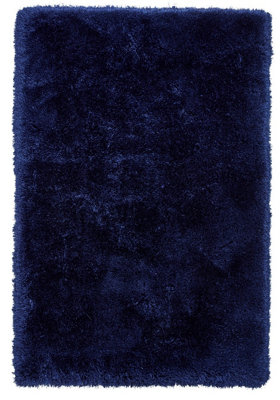 Dark Navy Plain Shaggy RugHandmade Anti-Shed Rug8Cm Thick Modern Shaggy Rug For Bedroom& Diningroom-120Cm X 170Cm from B&Q