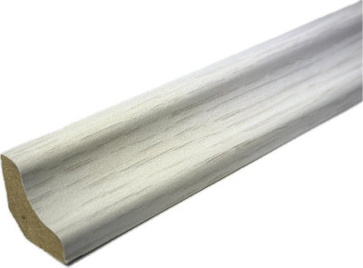  - Laminate & Wood Floor Scotia Beading 810 White Oak (2.4M Length18mm Scotia) Pack Of 5