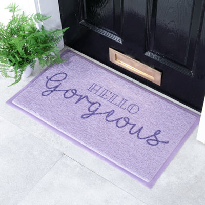 B&Q -  Hello Gorgeous Doormat (70 X 40Cm)