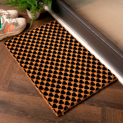 Artsy Doormats Multi Hearts Patterned Doormat from B&Q