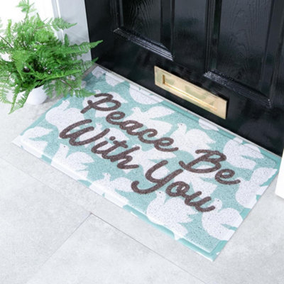 Native Natural Peace Be With You Doormat (70 X 40Cm) from B&Q