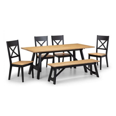 Ashfield Hockley Dining Set (Bench & 4 Chairs) from B&Q