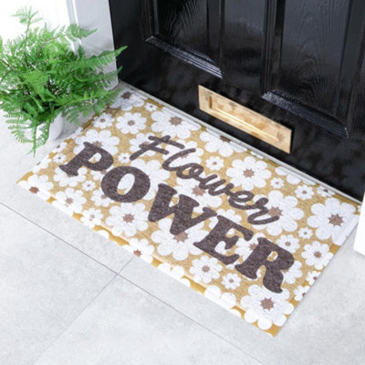 Native Natural Flower Power Doormat (70 X 40Cm) from B&Q