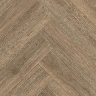 B&Q Wood Effect Anti-Slip Vinyl Flooring For Kitchen, Bathroom, Livingroom, 2.5Mm Thick Vinyl Sheet-8M(26'3") X 3M(9'9")-24M² Brown