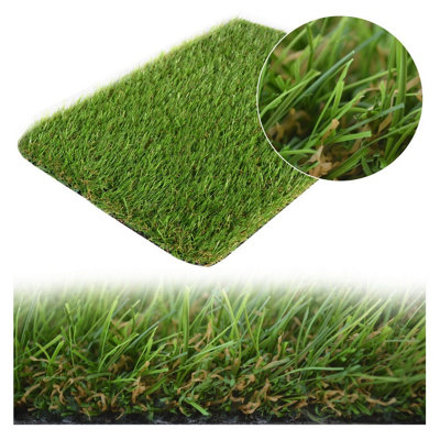 Troon 30mm Artificial GrassPlush Outdoor Artificial GrassPremium Pet-Friendly Artificial Grass-7M(23') X 2M(6'6")-14M² from B&Q