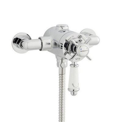 Clifton Exposed Thermostatic Shower Mixer Valve (Aqua) from B&Q