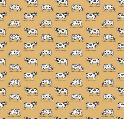 B&Q -  Eco-Friendly Yellow Cow Wallpaper