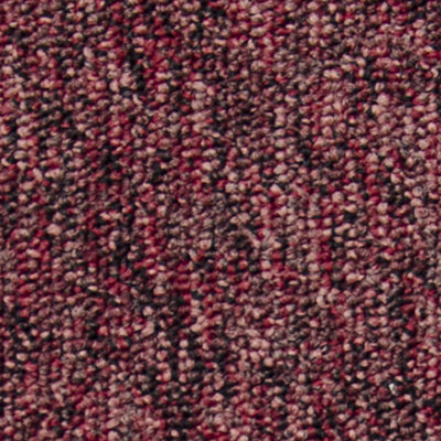 B&Q Latour 2 Cheviot Modern Loop Pile Contract Carpet Tiles For Domestic & Moderate Commercial Use Red