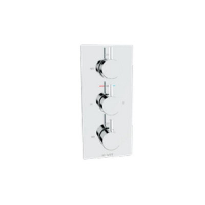 Clifton Concealed Triple Thermostatic Shower Mixer Valve3 Outlets (Lake) from B&Q