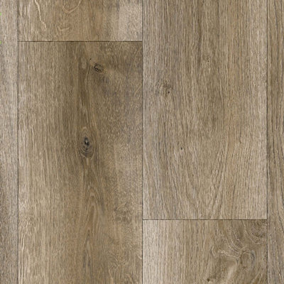 B&Q Beige Wood Effect Anti-Slip Vinyl Flooring For Livingroom, Kitchen, 1.90Mm Vinyl Sheet-3M(9'9") X 2M(6'6")-6M²