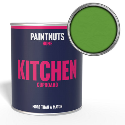 Paintnuts Kitchen Cupboard Wood Laminate Gloss PaintYellow Green (Ral6018)250Ml from B&Q