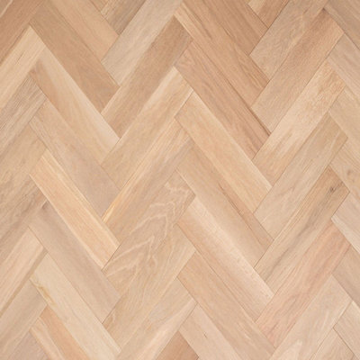  - Herringbone Engineered Flooring Newton Oak Smooth Unfinished (10mm Thick/ 80mm Wide)