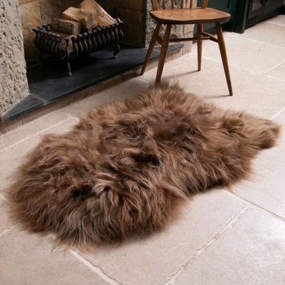 Native Natural Genuine Icelandic Sheepskin Rug from B&Q