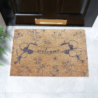 Artsy Doormats Welcome Chinoiserie Coir Doormat (90 X 60Cm) from B&Q