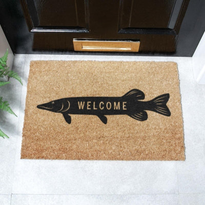 Artsy Doormats Welcome Fish Doormat (60 X 40Cm) from B&Q