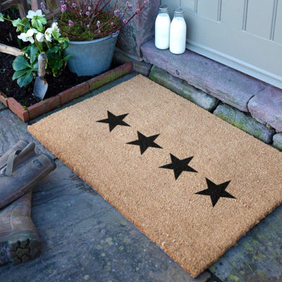 Artsy Doormats 4 Stars Large Doormat (90 X 60Cm) from B&Q