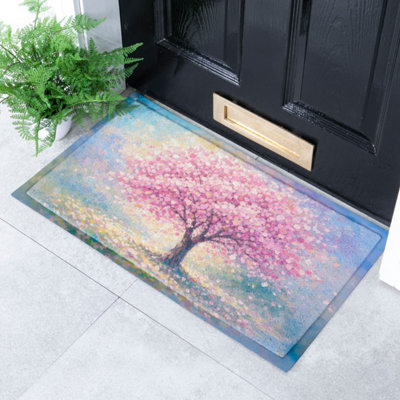 Artsy Doormats Blossom Tree Indoor Outdoor Doormat B&Q