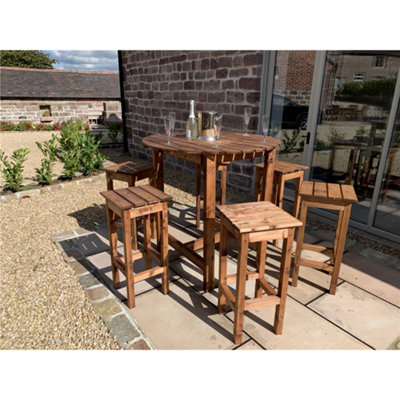 B&Q -  Traditional Alfresco Bar Set Six Seater