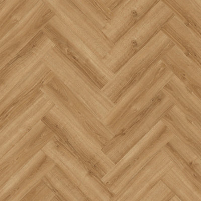 B&Q Colos Elba 3556 Wood Effect Glue-Down Luxury Vinyl Tile - Herringbone(2.5Mm Lvt) For Domestic & Commercial Use - Covers 2.4Sqm