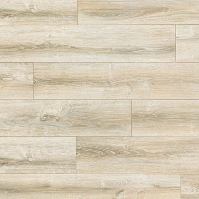 Swiss Krono La Lu Iced Oak 3522 White Wood Effect Click Laminate (8mm) For Home Commercial Contains 8 Planks Covers 2.131 Sqm from B&Q