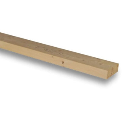MarlboroughPack Of 2047mm X 125mm (5X2")(45mm X 120mm Finish) C24 Kiln Dried Regularised Timber Carcassing- 2.4M Length from B&Q