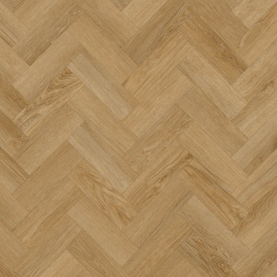  - Holpa 2011 Honey Oak Wood Effect Glue-Down Luxury Vinyl Tile-Herringbone(2.5mm Lvt) For Domestic & Commercial Use-Covers 3.763Sqm