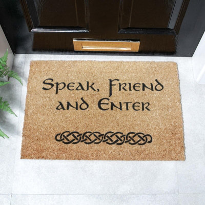 Artsy Doormats Speak Friend And Enter Doormat (60 X 40Cm) from B&Q