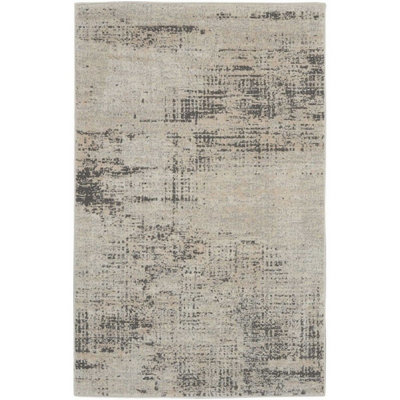 Modern RugAnti-Shed Abstract Rug For Bedroom& Living RoomModern Dining Room RugIvory Beige Rug-69 X 221Cm (Runner) from B&Q