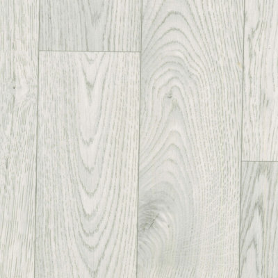  - White Anti-Slip Wood Effect Vinyl Flooring For LivingroomHallwaysKitchen2.0mm Thick Vinyl Sheet -3M(9'9") X 3M(9'9")-9M²