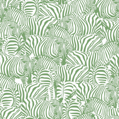 B&Q -  Eco-Friendly Green Zebra Wallpaper
