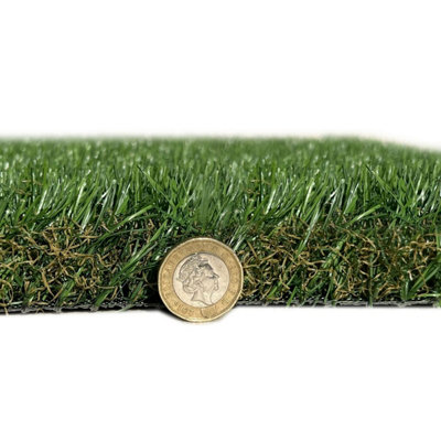 Fairhaven 38mm Artificial GrassPet-Friendly Artificial GrassNon-Slip Fake Grass For Decks Patio-1M(3'3") X 4M(13'1")-4M² from B&Q