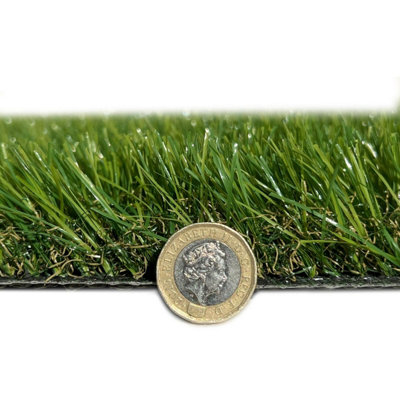 Augusta 38mm Artificial GrassPlush Fake GrassPet-FriendlyPremium Artificial Grass-6M(19'8") X 4M(13'1")-24M² from B&Q