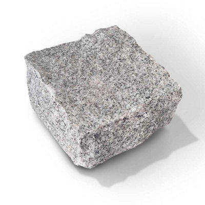 Stonewise Grey Riven Granite Sample 100X100X22mm from B&Q