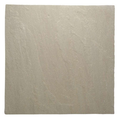 Stonewise Raj Green Riven Sandstone 600X600mm Paving Slabs,pack Of 10Patio Slabs For Garden Projects And Landscaping from B&Q