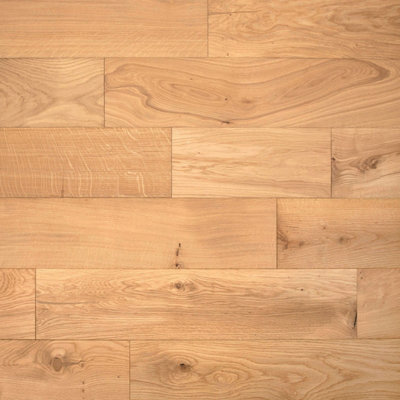  - Engineered Oak Flooring Castlerock Wood Effect Brushed Uv Oiled (14mm Thick/ 150mm Wide)