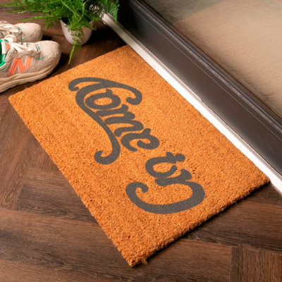 Artsy Doormats Grey Come In Go Away Doormat from B&Q