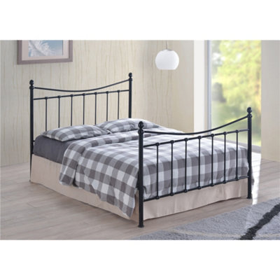 TL Beds Edwardian Style Black Metal Bed FrameDouble 4Ft 6" from B&Q