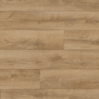 Wood Effect Beige Brown Slip-Resistant Contract Commercial Heavy-Duty Flooring With 3.0mm Thickness-7M(23') X 3M(9'9")-21M² from B&Q
