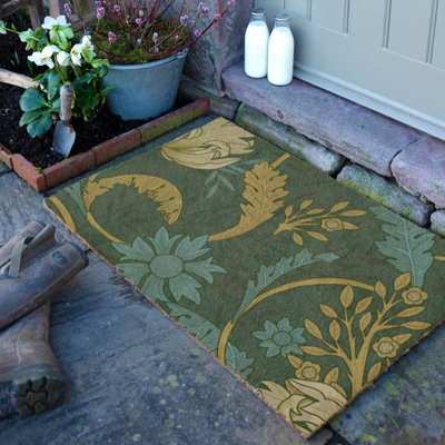 Artsy Doormats William Morris Blue Doormat (90 X 60Cm) from B&Q