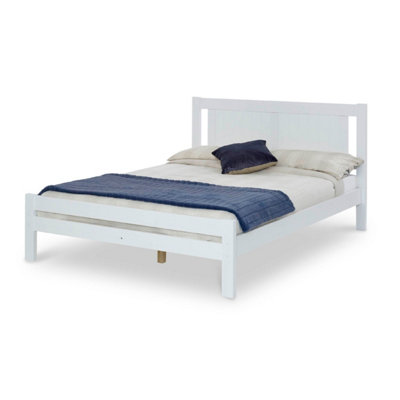 Rest Relax Grace White Wooden Bed Frame5FtKing from B&Q