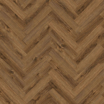 English Wood Effect Glue Down Luxury Vinyl Tile-Herringbone(2.5mm Lvt)For Domestic & Commercial Use 1.38M²Per Pack from B&Q