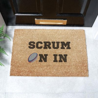 Artsy Doormats Scrum On In Doormat (60 X 40Cm) from B&Q