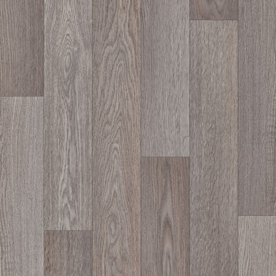  - Grey Modern Wood Effect Anti-Slip Vinyl Flooring For HomeShopsOffices2.8mm Thick Vinyl Sheet-1M(3'3") X 4M(13'1")-4M²